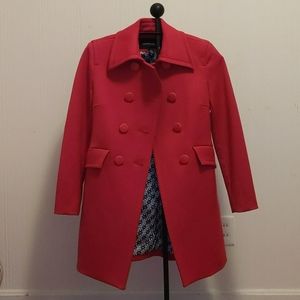 Hot pink pea coat